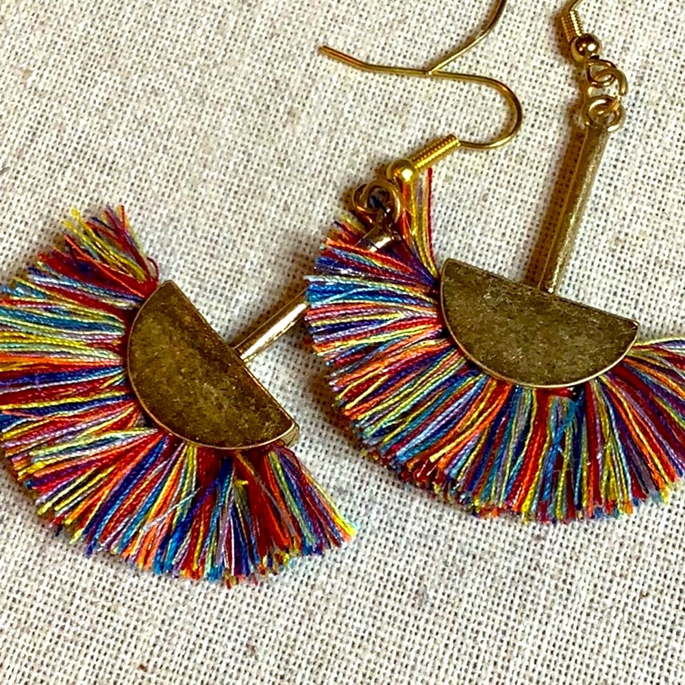 A Rainbow Of Color Earrings.